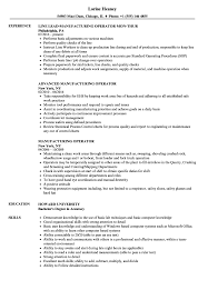 Manufacturing Operator Resume Samples Velvet Jobs