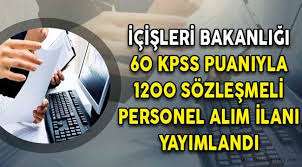 İlana göre, i̇çişleri bakanlığı 1200 personel alımı yapılacak. Icisleri Bakanligi 1200 Sozlesmeli Personel Alim Ilani Yayimlandi