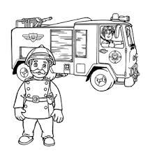 Tekeningen verf en kleurplaten van brandweerman sam. Mooie Brandweerman Sam Kleurplaten Leuk Voor Kids