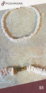 Vintage Blush Pink Puka Shell Necklace Puka Shell Shell Necklaces Blush Pink