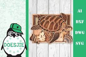 Download Multi Layer Mandala Sea Turtle Ocean 3d Svg Layered 539828 Cut Files Design Bundles