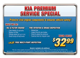 Kia Premium Service Special Kia Brake Change Brake Inspection