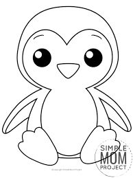 Total there are 20 simple coloring pages, with two levels. Free Printable Penguin Coloring Page Simple Mom Project