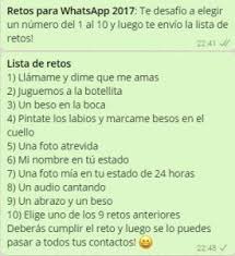 Retos hot para whatsapp es el juego al cual todos quieren jugar. Si Buscabas Retos Para Whatsapp 2017 Llegaste Al Lugar Correcto Porque En Juegosparawhatsapp Com Tene Retos Para Novios Estados Para Whatsapp Retos Para Amigos