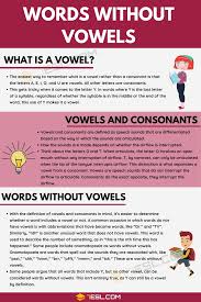 Words Without Vowels In English For Esl Learners 7 E S L In 2020 Writing Words English Writing Learn English Vocabulary