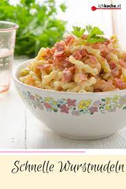 schnelle wurstnudeln rezept rezept wurstnudeln wurstchen rezepte