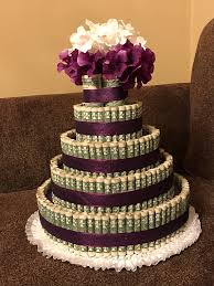 Birthday Gift Cake And Flowers Custom Money Cake Money Cake Money Birthday Cake Gift Cake