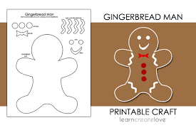 Printable Gingerbread Man Craft Preschool Christmas Gingerbread Man Crafts Kids Christmas