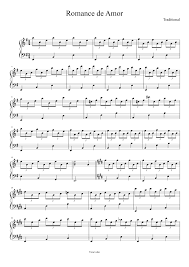 Romance De Amor Sheet Music For Piano Musescore Sheet Music Piano Sheet Music Free Piano Sheet Music