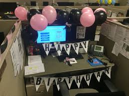 Birthday Work Decoration Late Birthday Decoration Pink And Black Decoration Cu Office Birthday Decorations Cubicle Birthday Decorations Birthday Decorations