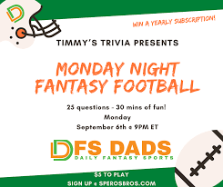 We've got 11 questions—how many will you get right? Timmy S Blog Monday Night Fantasy Football Trivia