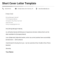 Short Cover Letter Examples: How To Write A Short Cover Letter