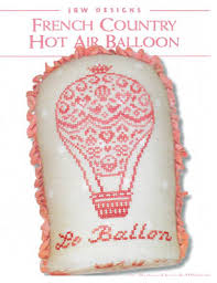 French Country Hot Air Balloon Cross Stitch Chart