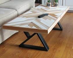 Reclaimed Wood Coffee Table Wood Chevron Geometric Black Etsy In 2020 Reclaimed Wood Coffee Table Coffee Table Wood Mid Century Modern Coffee Table