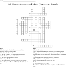Play online math crossword puzzles for kids, download free printable math crossword puzzles with answers in pdf. 6th Grade Accelerated Math Crossword Puzzle Wordmint
