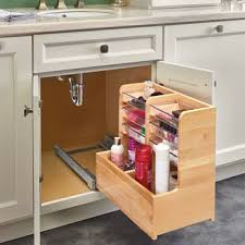 For Bathroom Vanity L Shape Reversible Under Sink Pullout Organizer With Blumotion Soft Close Slides By Rev A Shelf Kitchensource Com Bathroom Cabinet Organization Cabinet Organization Diy Kitchen Storage