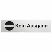 Laden sie lizenzfreie ausgang nur schild an sicherheitstür mit stacheldraht stockfotos 69761221 aus. Aluminium Schild Kein Ausgang 160 X 40 Mm Stufe Klingeln Tur Durchgang Stop Ebay