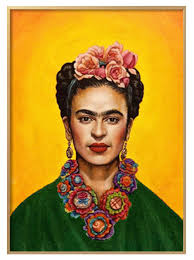 Magdalena carmen frida kahlo y calderon, as her name appears on her birth certificate was born on july 6, 1907 in the house of her parents, known as la casa azul (the blue house), in coyoacan. Frida Kahlo Wall Art Dezign Worx Portrait Frida Kahlo Paintings Kahlo Paintings
