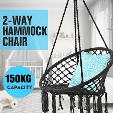 Ohuhu hammock chair hanging chair swing with hanging hardware kit, indoor cotton rope macrame swing chairs for bedroom balcony, idea birthday gifts for girls lover mother's day (cushion not included). Hanging Hammock Chair Mesh Woven Rope Macrame Bar Chair Swing For Indoor Outdoor Home Bedroom Patio Yard Deck Garden Chair Seat Home Decor Christmas Gifts Festival Gift Walmart Com Walmart Com