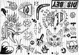 Grunge Tattoo Flash Sheet Flash Sheet Grunge Tattoo Tattoo Flash Sheet