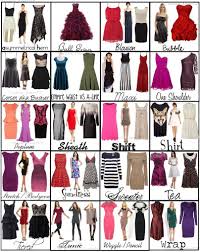 ebay dress types chart dress style names types of