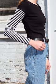 Black And White Striped Long Sleeve Shirt Outfit Ashlyn Top Long Sleeves Tops Clothing Black Shirt Outfits Clothes White Long Sleeve Shirt