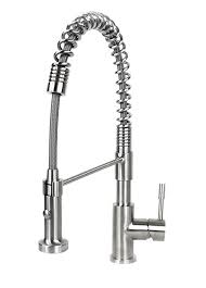 The picture shows the faucet mounted on a deck plate but it can be installed without the deck plate in a single hole.) Coil Style Solid Stainless Steel Lead Free Single Handle Pull Out Sprayer Kitchen Faucet