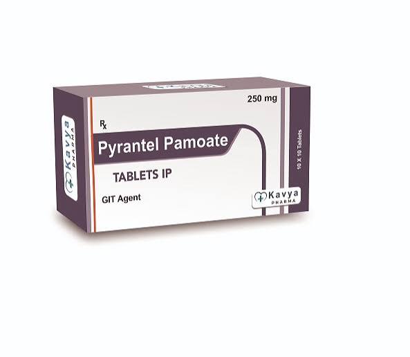 Pyrantel pamoate 250 mg tablet Exporter - Kavya Pharma