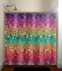 Abstract Multi Color Rainbow Wave Colorful Shower Curtains Etsy Colorful Shower Curtain Abstract Shower Curtain Unique Shower Curtain