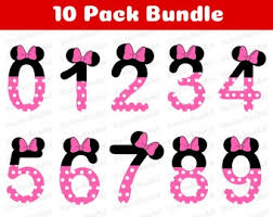 minnie mouse numbers etsy