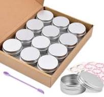 Aluminum Tin Cans, 24PCS 1/2 Oz Metal Round Containers Screw Lid Empty  Small Storage Travel Tin Jars for Candles, Salve, Cosmetics, Spice