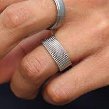 Silver Flexible Steel Ring In Stock Fort Tempus Rings Stylish Rings Mens Silver Rings