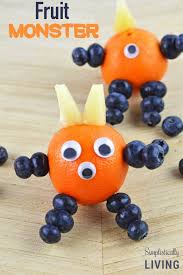 Make A Fruit Monster For School Lunches Simplistically Living Kids Meals Kids Snacks Fun Kids Food