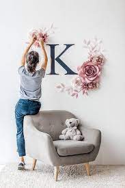 Set Of 9 Premium Quality Paper Flowers Paper Flowers Wall Decor Nursery Wall Decor Flower Wall Decor Paper Flower Wall Personalized Nursery Wall Decor