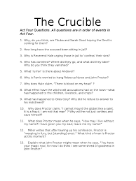 The crucible act 3 study guide. The Crucible Act Four Questions Witch Trials Early Modern Witch Hunts