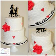 Please take note, that all efforts are taken, to obtain the same results as the pictures, but from time to time certain decorations may differ, due to the black & white striped two tiered, can also be a wedding cake. Engagement Cake Engagement Cakes Cake Sugar Rose