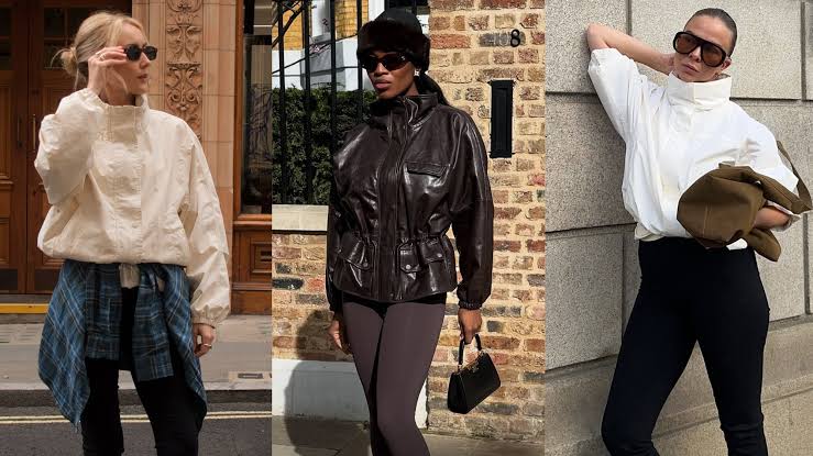 5 Windbreaker-and-Legging Outfit Ideas to Copy | Who What Wear