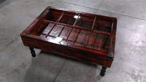 Refinishing an antique table takes time, patience, and a lot of care. Amazon Com Glass Top 8 Pane Window Rustic Wood Coffee Table Shadow Box Military Display Cabinet Storage Coffee Table Farmhouse Handmade