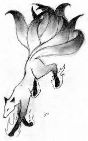 Kitsune Spirit Sketch By Blackmagpie On Deviantart Fox Drawing Sketches Fox Art Fox Sketch
