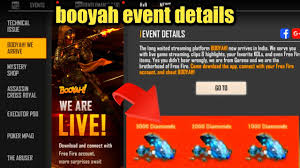 Free fire live team code dj alok diamond giveaway total gaming live gyan gaming as gaming. Free Fire Booyah We Are Live Event Full Details Free Fire Booyah App Free Diamond Youtube