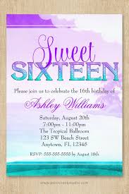 Find amazing sweet 16 invitations at zazzle! Tropical Sparkle Purple Aqua Sweet 16 Invitation Zazzle Com Sweet Sixteen Birthday Invitations Sweet 16 Invitations 16th Birthday Invitations