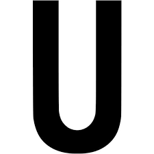 Its name in english is u (pronounced /ˈjuː/), plural ues. Black Letter U Icon Free Black Letter Icons