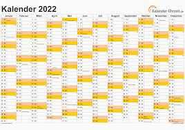 Doch die anregung zur einführung dieser feier geht auf das jahr 1209 zurück. Excel Kalender 2022 Kostenlos
