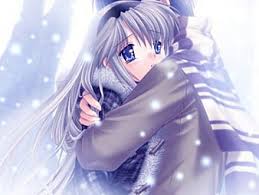 Guy blond hair kimono eyes posture cute anime couple wallpaper. I Love You Snow Anime Couple Cold Hd Wallpaper Peakpx