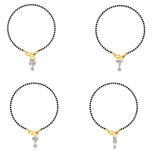 Looking for a perfect wedding gift jewellery for the bride? Buy Jewellery Set For Women Gold Plated Zircon Tanmaniya Mangalsutra Bracelet Small Size Solitaire Hanging Mangalsutra By Goldnera At Amazon In