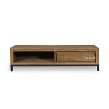 Very practical, it is equipped with 4 drawers and a large lower shelf. Teak Tv Plasma 1 Drawer And Open Drawer