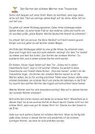 Traumreise Im Garten Der Schonen Worter Unterrichtsmaterial In Den Fachern Deutsch Fachubergreifendes In 2020 Worter Unterrichtsmaterial Traumreise