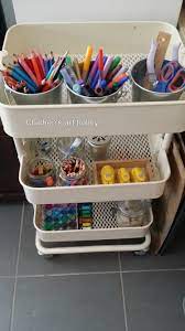 How We Store And Rotate Our Children S Art Supplies Art Trolley Childrens Art Craft Trolley