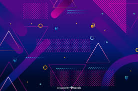 Download Geometric Background In 80s Style For Free Geometric Background Vector Free Geometric