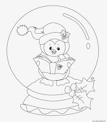 Snowglobes are a genius way to capture a wintery scene. Penguin Reading Book Christmas Snow Globe Coloring Pages Printable